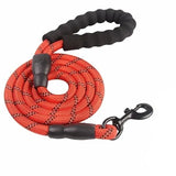 Reflective Rope Leash for Large Dogs: Durable, Strong Traction, Round Nylon Lead