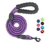 Reflective Rope Leash for Large Dogs: Durable, Strong Traction, Round Nylon Lead