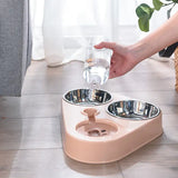 Pet Feeder Bowl With Water Dispenser