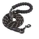 Reflective Rope Leash for Large Dogs: Durable, Strong Traction, Round Nylon Lead